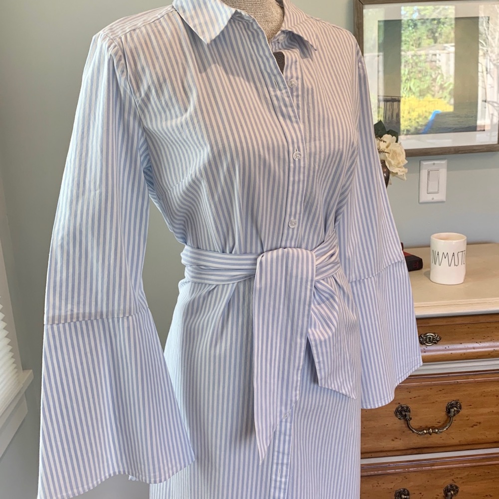 Pinstripe menswear style dress. Size 6. - Picture 4 of 8